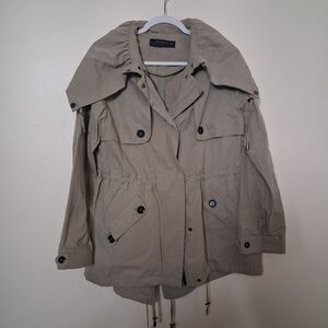 Zara Woman Utility Jacket Beige Medium